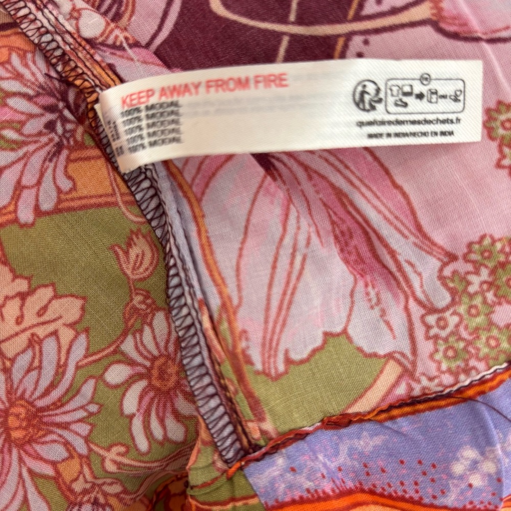 Anthropologie Pink and Orange Ruffled Tiered Maxi Sundress - Picture 7 of 9